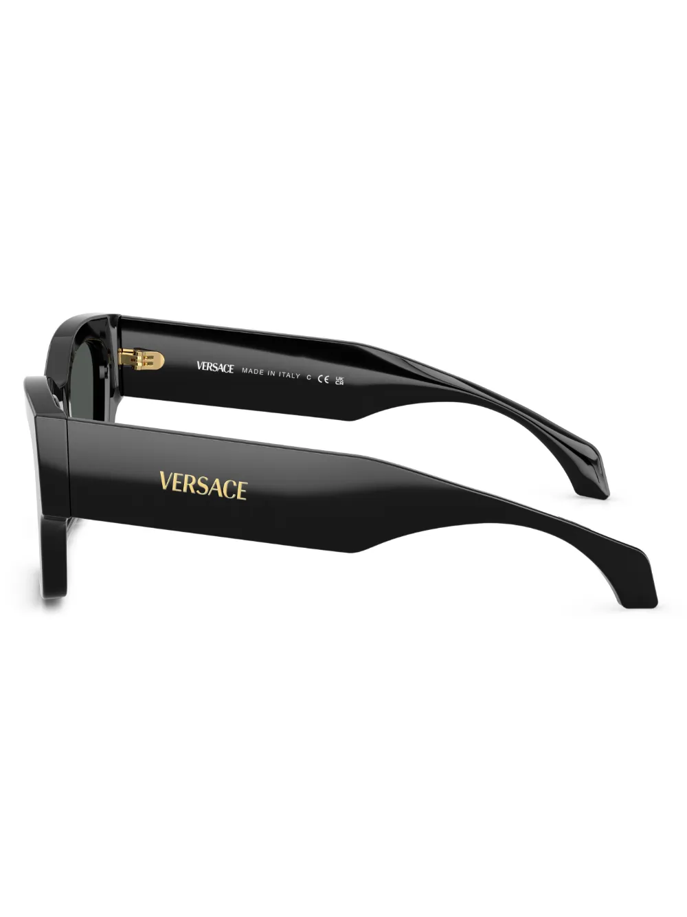 Versace Eyewear Zonnebril met logoprint Zwart