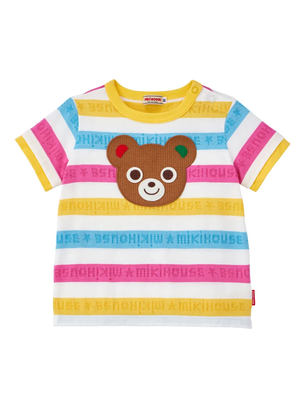 Miki House ストライプ Tシャツ - イエロー Miki House ストライプ Tシャツ - イエロー
