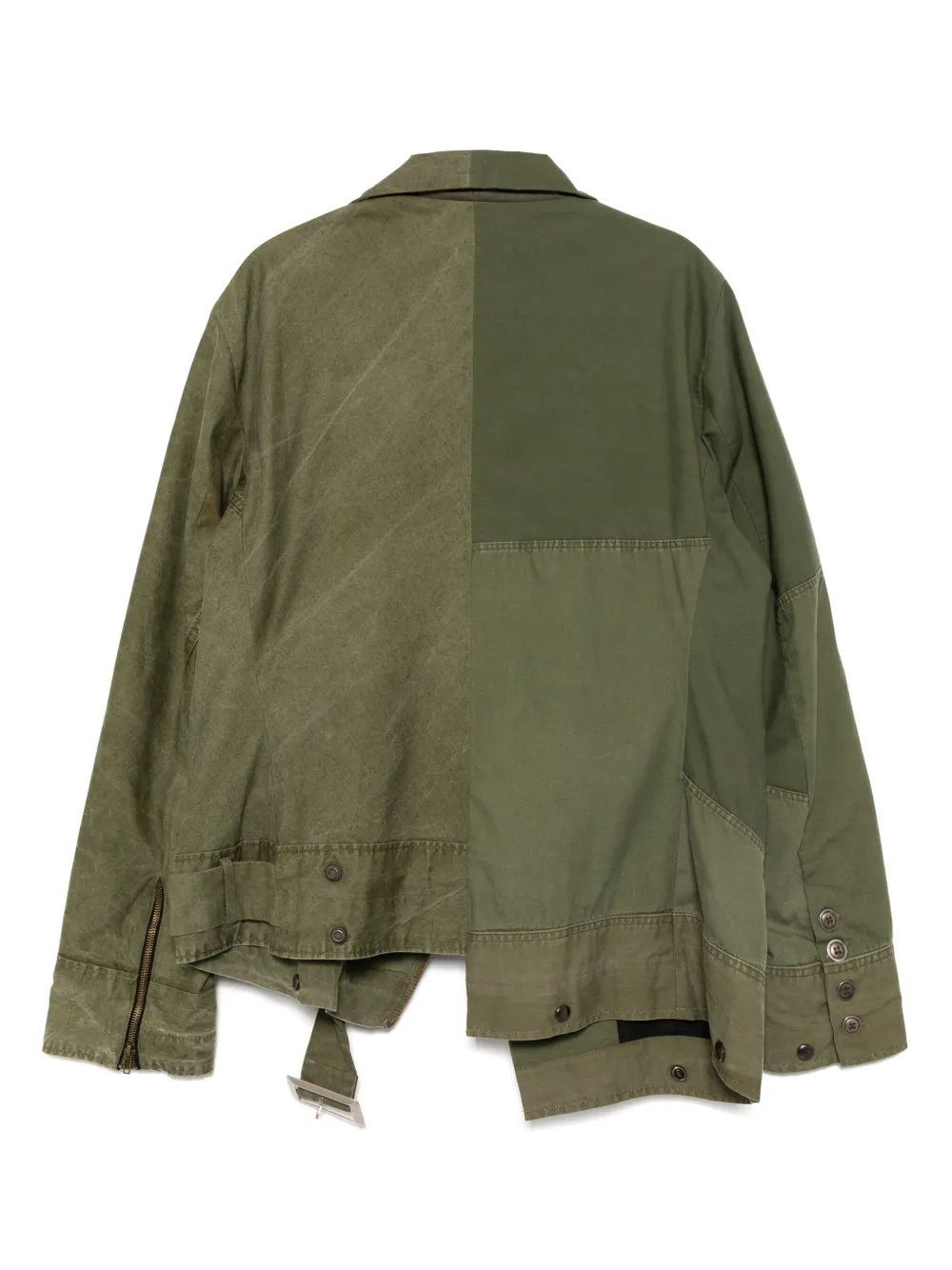 Greg Lauren panelled jacket - Groen