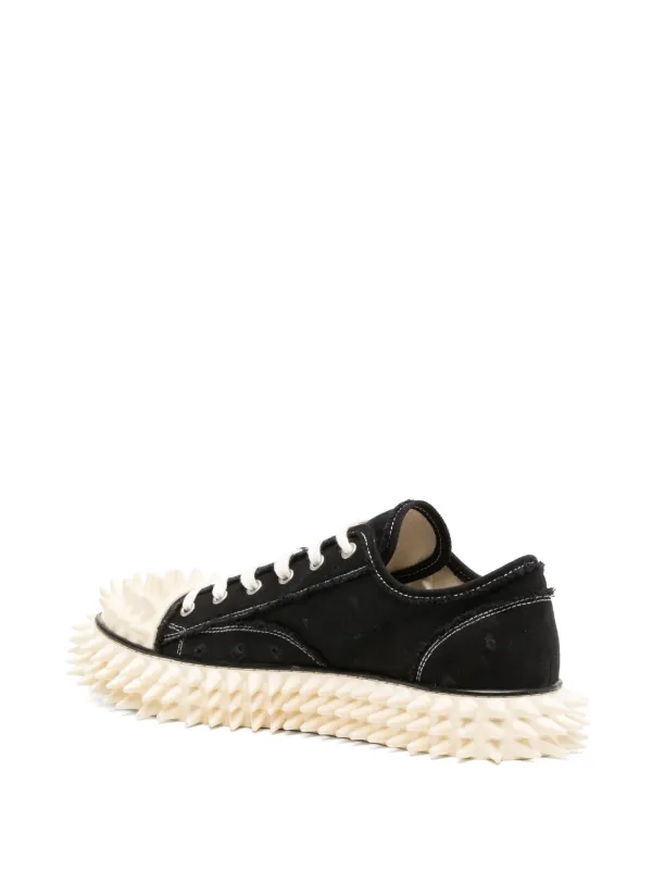 【関税込み】doublet ブラック Spiky キャンバス スニーカー doublet SPIKY CANVAS SNEAKER BLACK（ダブレット スパイキー