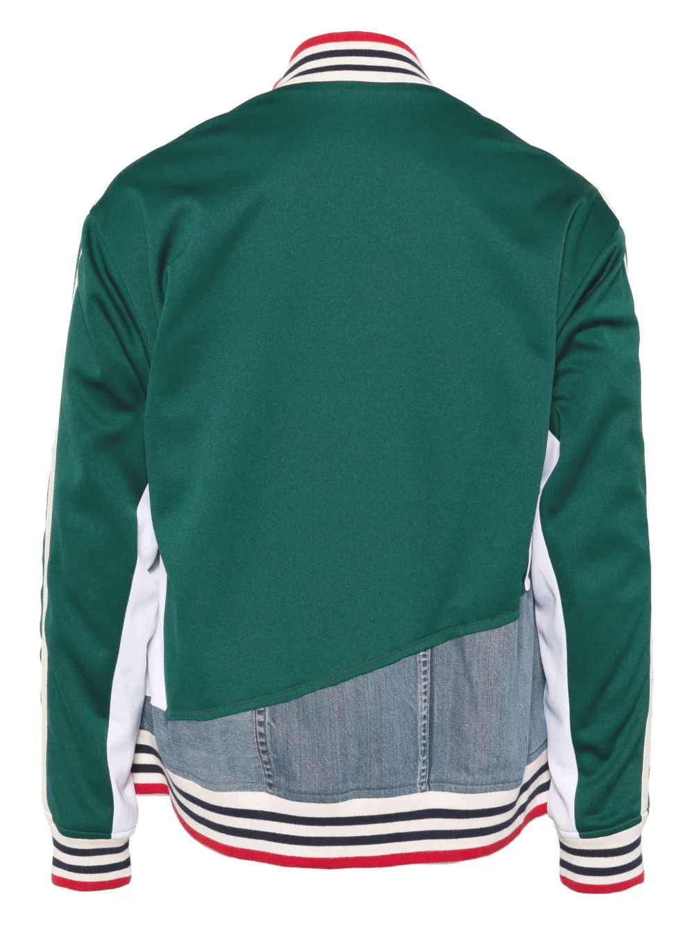 Greg Lauren panelled bomber jacket - Groen