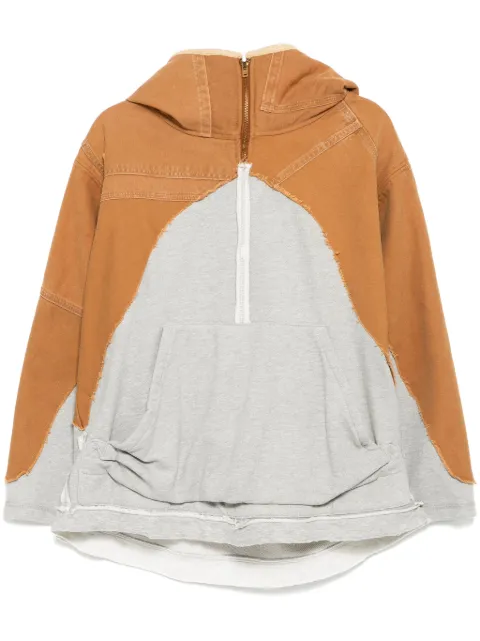 Greg Lauren hoodie con paneles