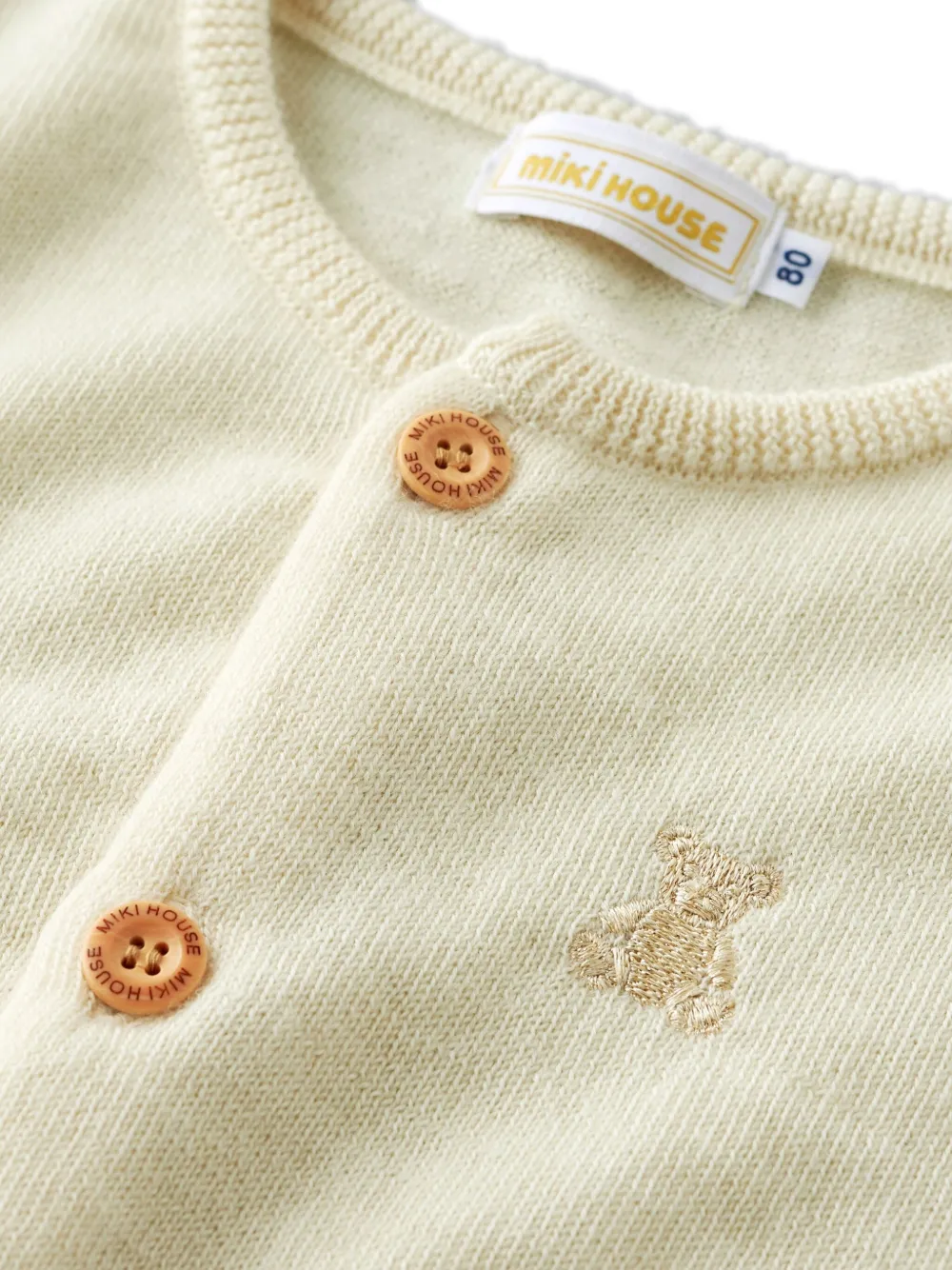 Miki House Gebreid vest Beige