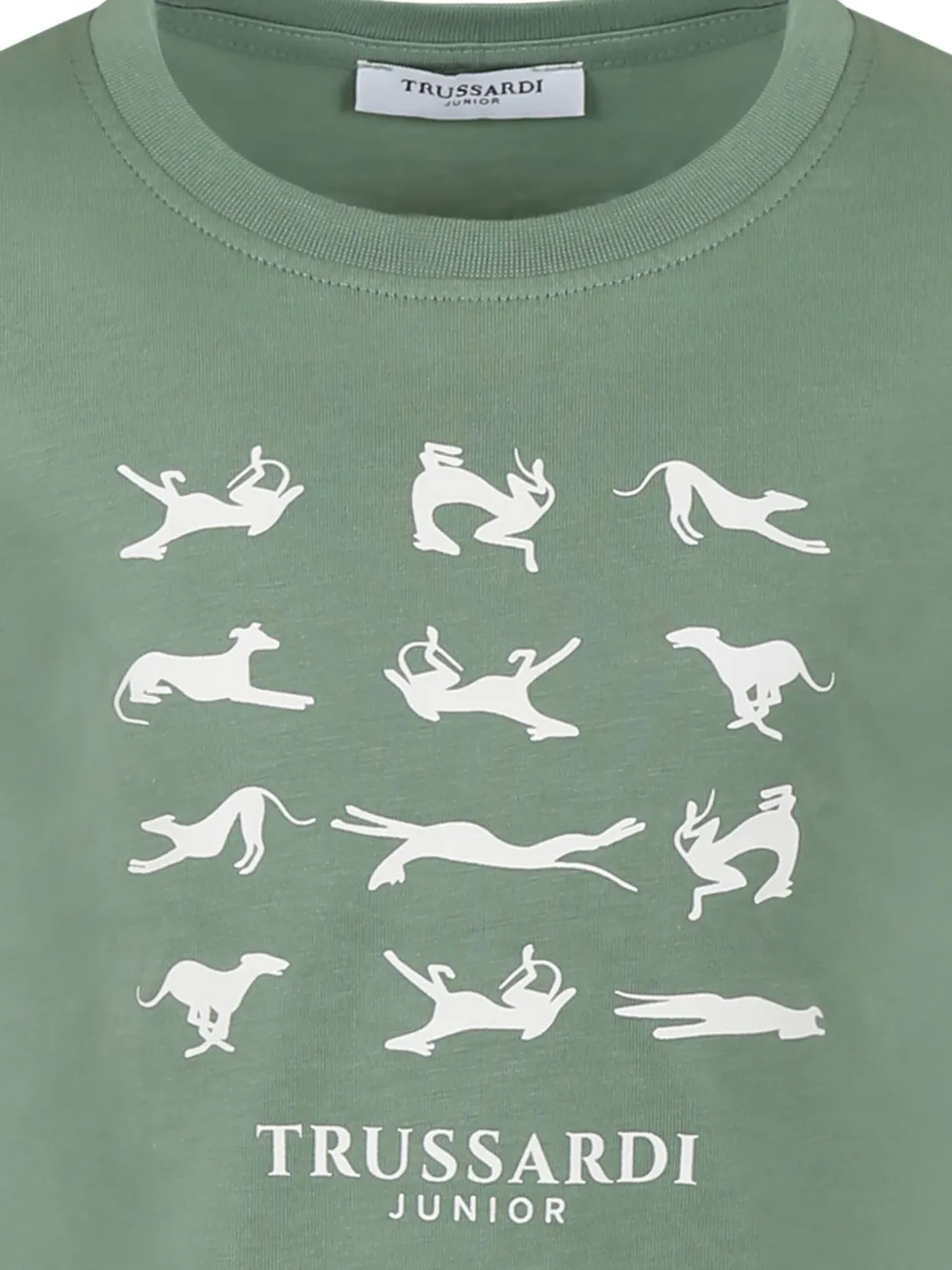 TRUSSARDI JUNIOR Katoenen T-shirt Groen