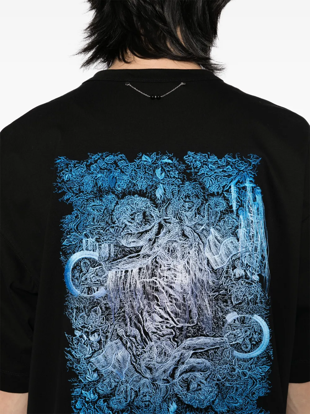 SONGZIO T-shirt met borduurwerk Zwart
