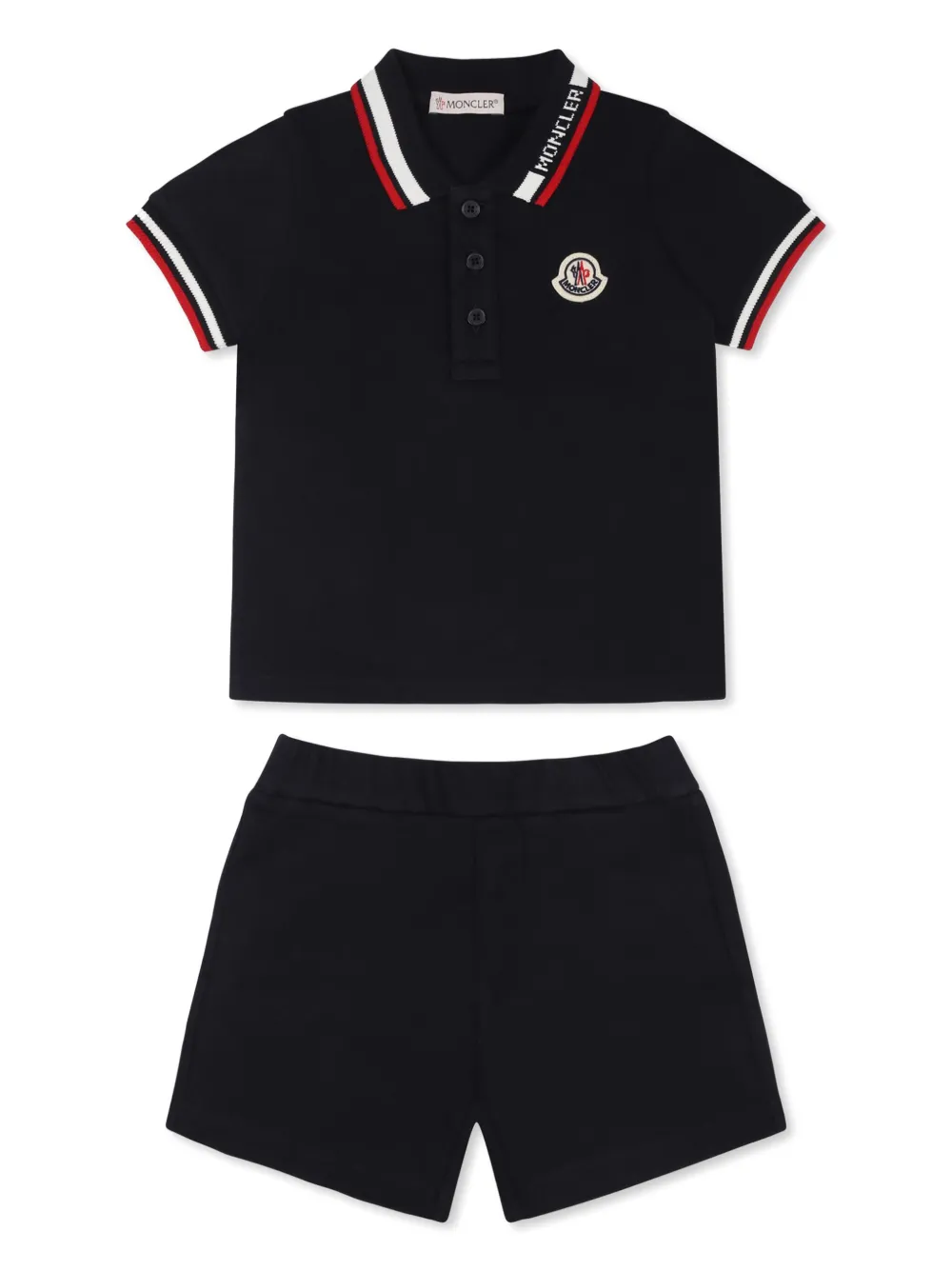 Moncler Enfant Katoenen top en shorts Blauw