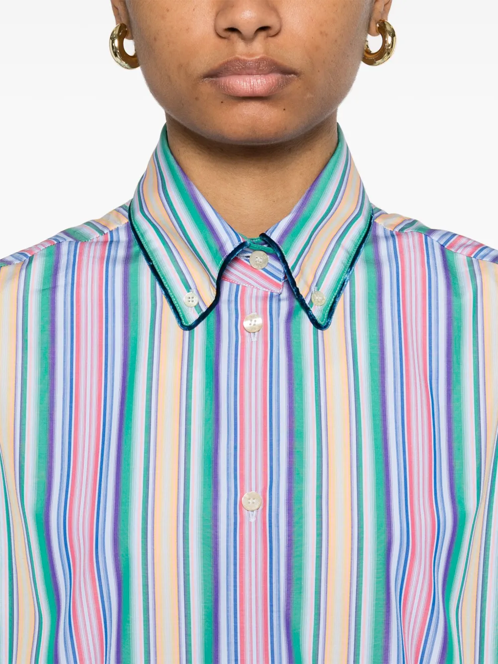 ETRO Gestreept blouse Blauw