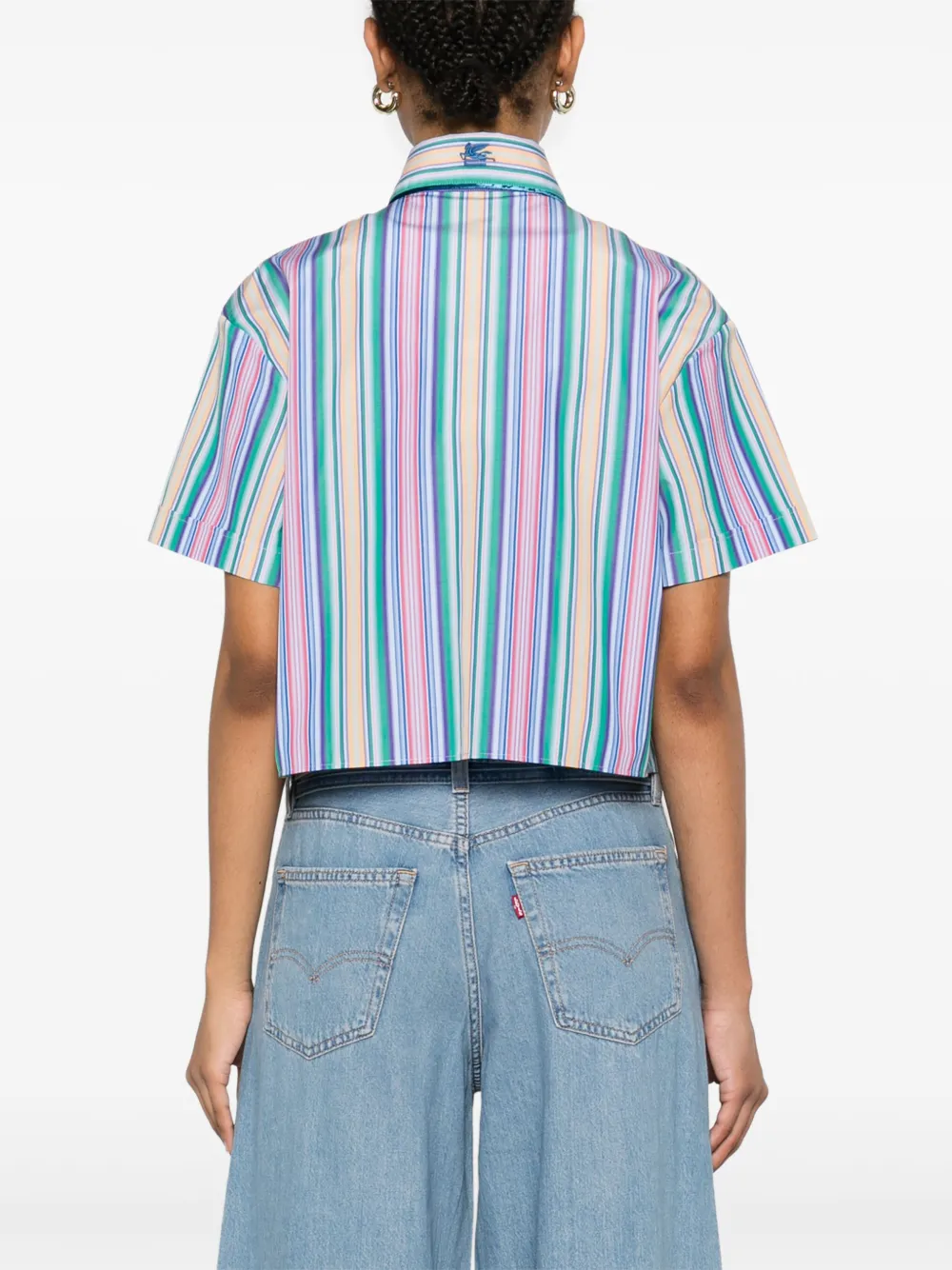 ETRO Gestreept blouse Blauw
