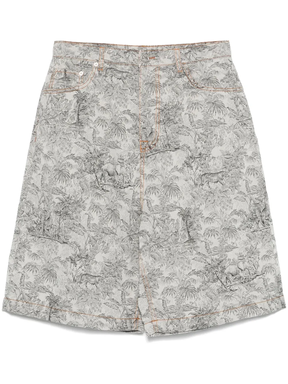 ETRO Bermuda shorts met jacquard Grijs