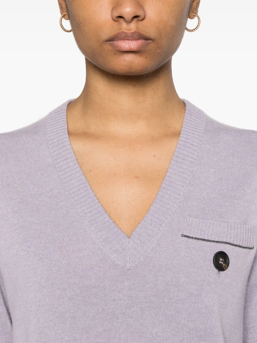 Brunello Cucinelli Kasjmier top Paars