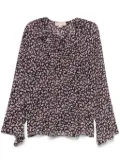 Michael Michael Kors floral-print blouse - Black