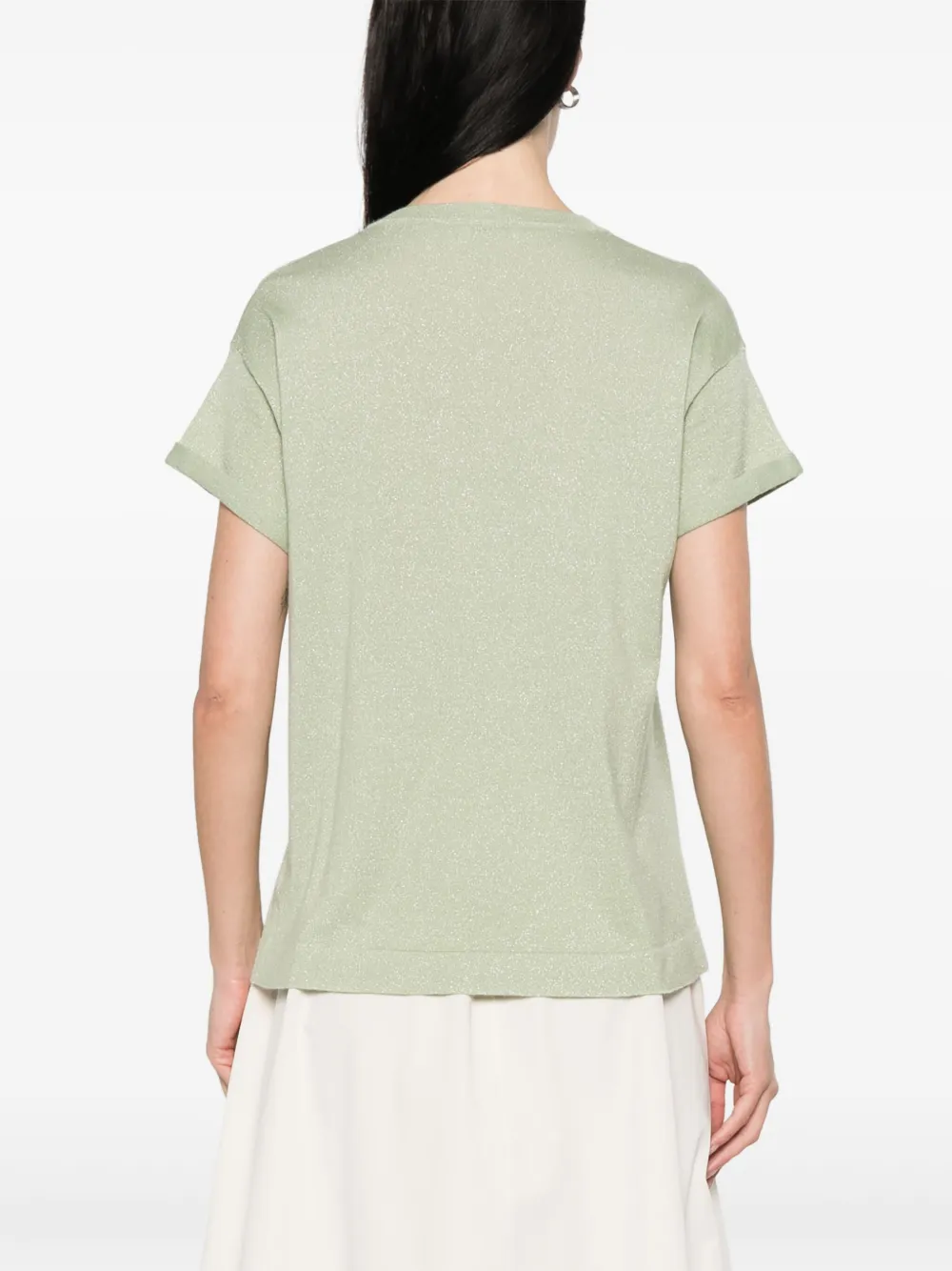 Brunello Cucinelli Lurex T-shirt Groen