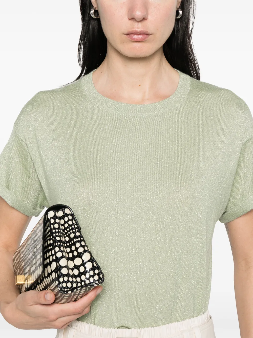 Brunello Cucinelli Lurex T-shirt Groen