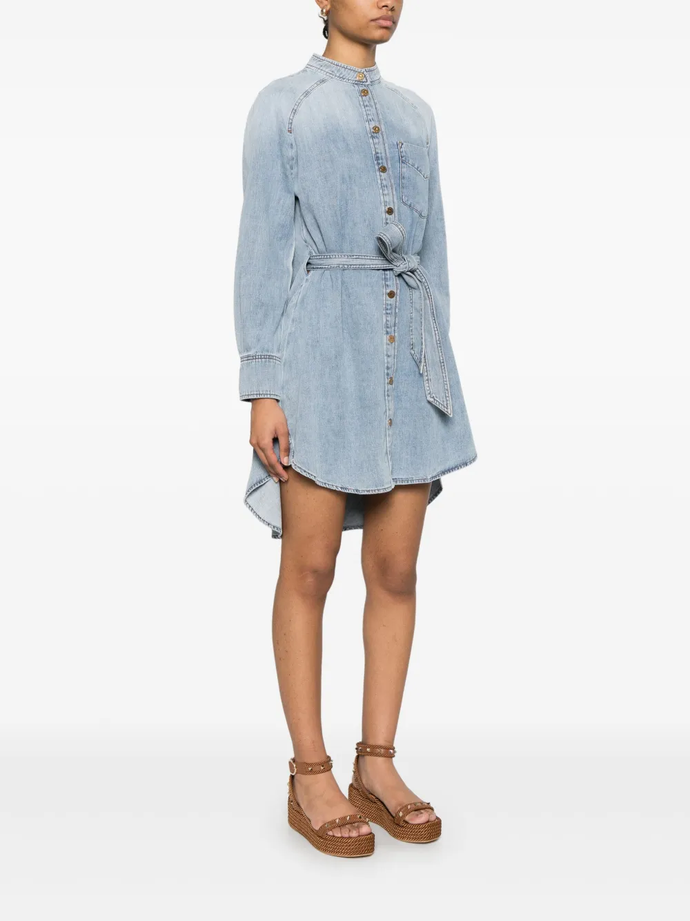 ZIMMERMANN Scoop mini-jurk Blauw