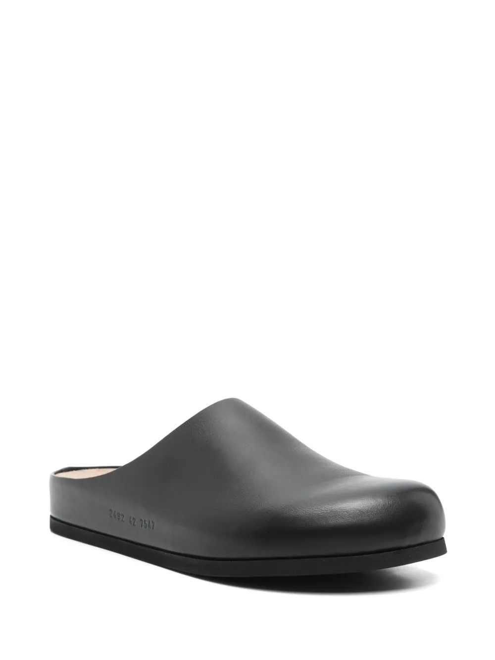 Common Projects Leren slippers - Zwart