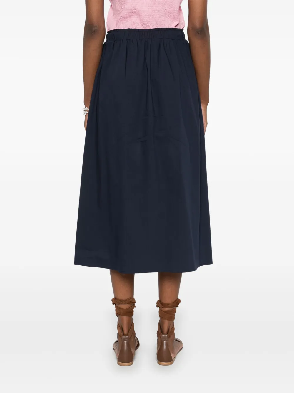 Gran Sasso A-line Midi Skirt In Blue