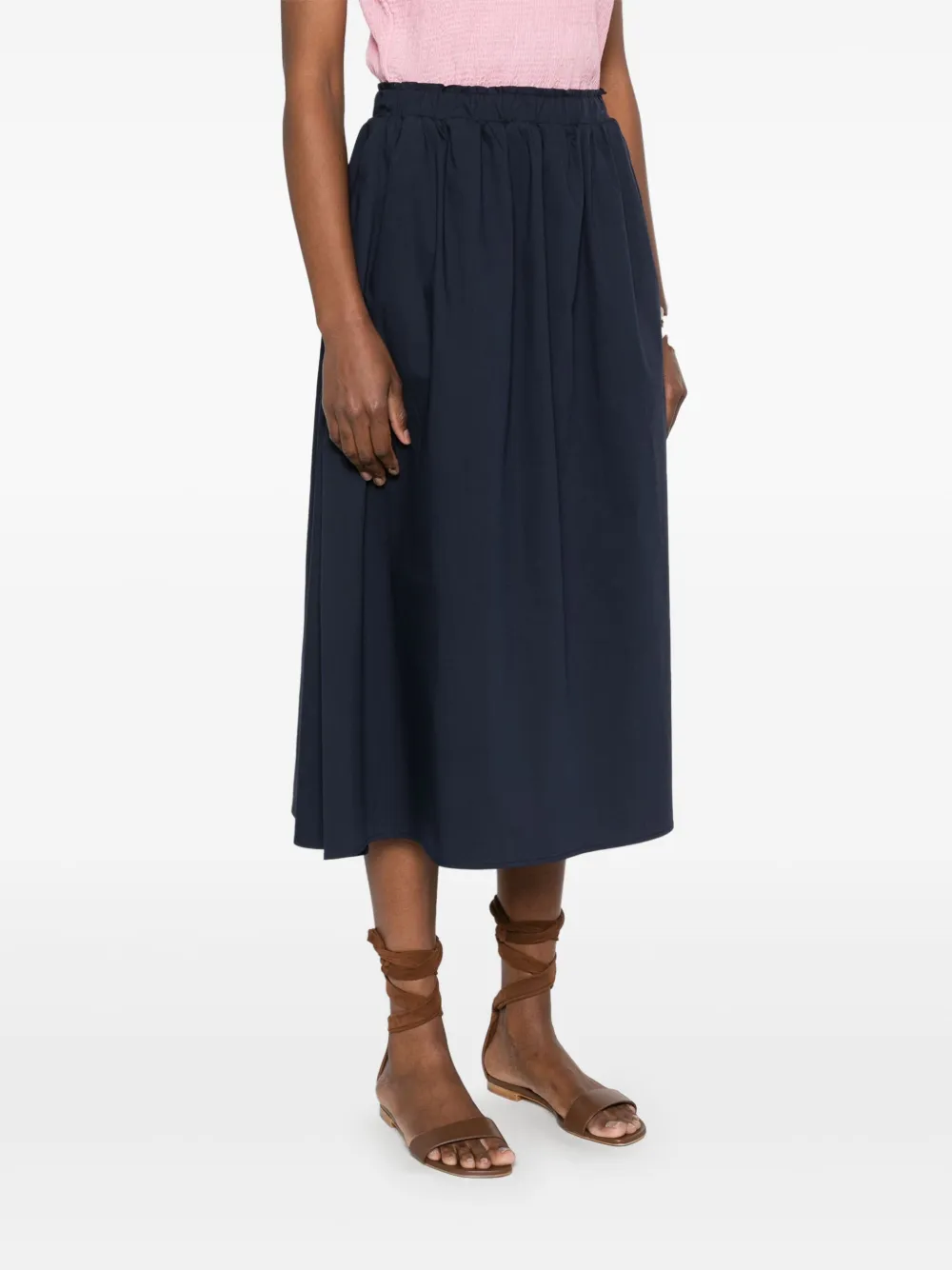 Gran Sasso A-line Midi Skirt In Blue