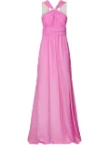 LIU JO draped-detail evening dress - Pink