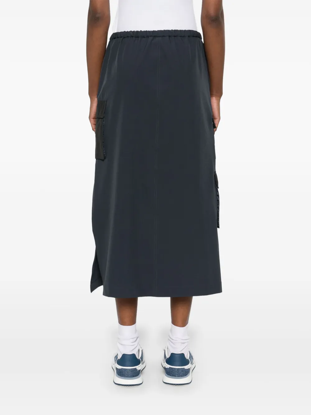 Herno Midi-rok met trekkoord Blauw