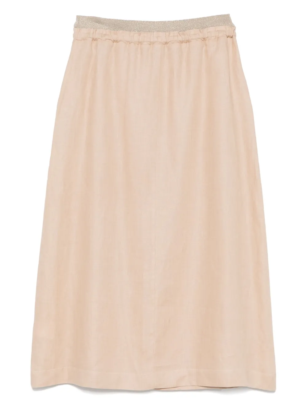 Gran Sasso Linnen midi-rok - Beige