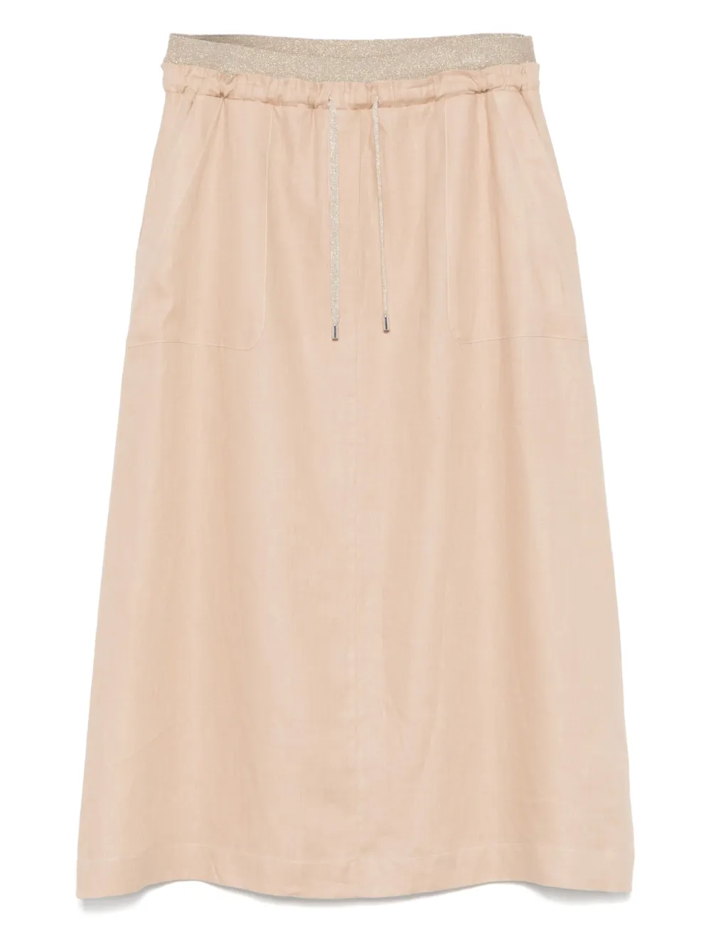 Gran Sasso Linen Midi Skirt