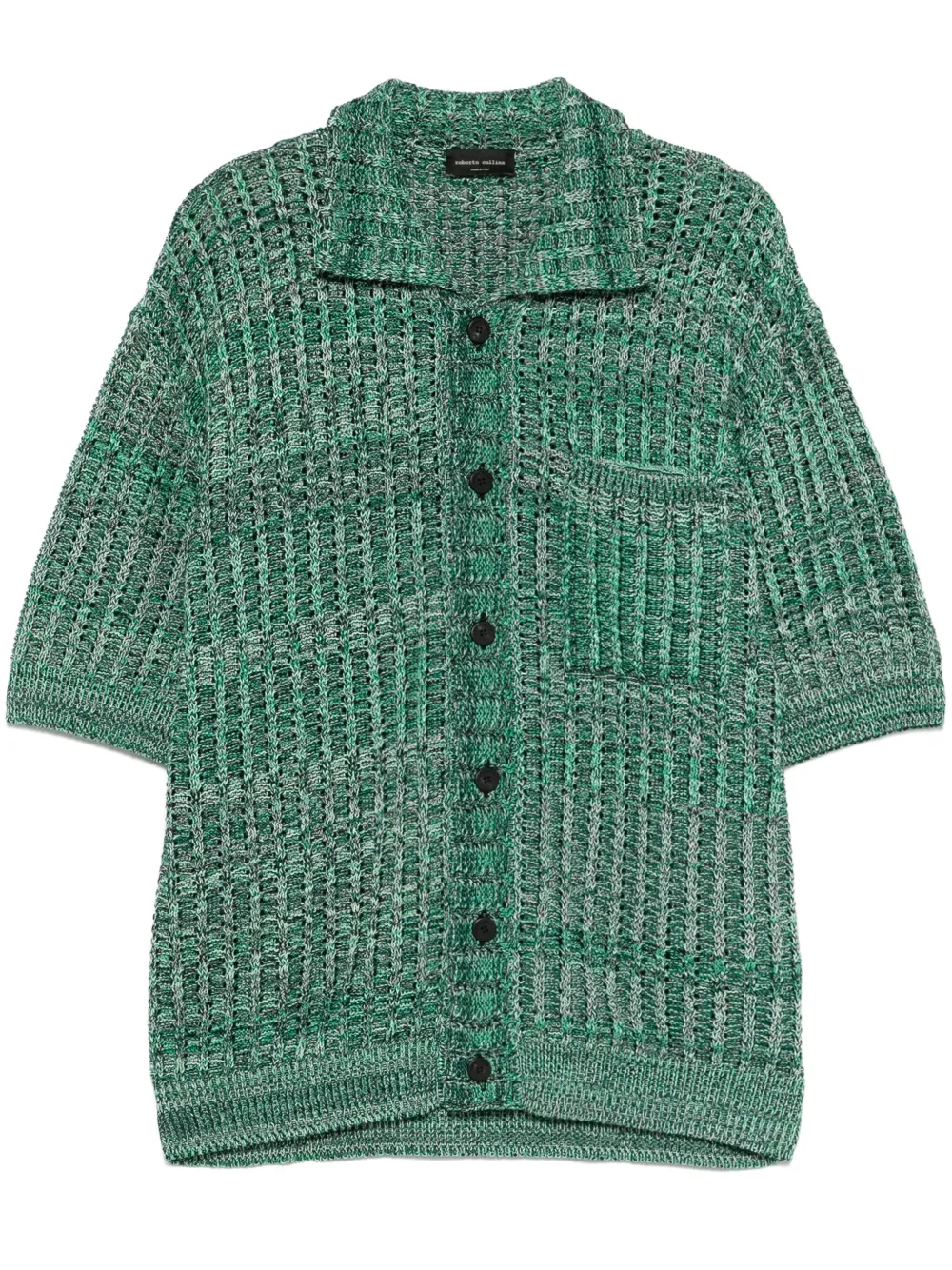 open-knit shirt