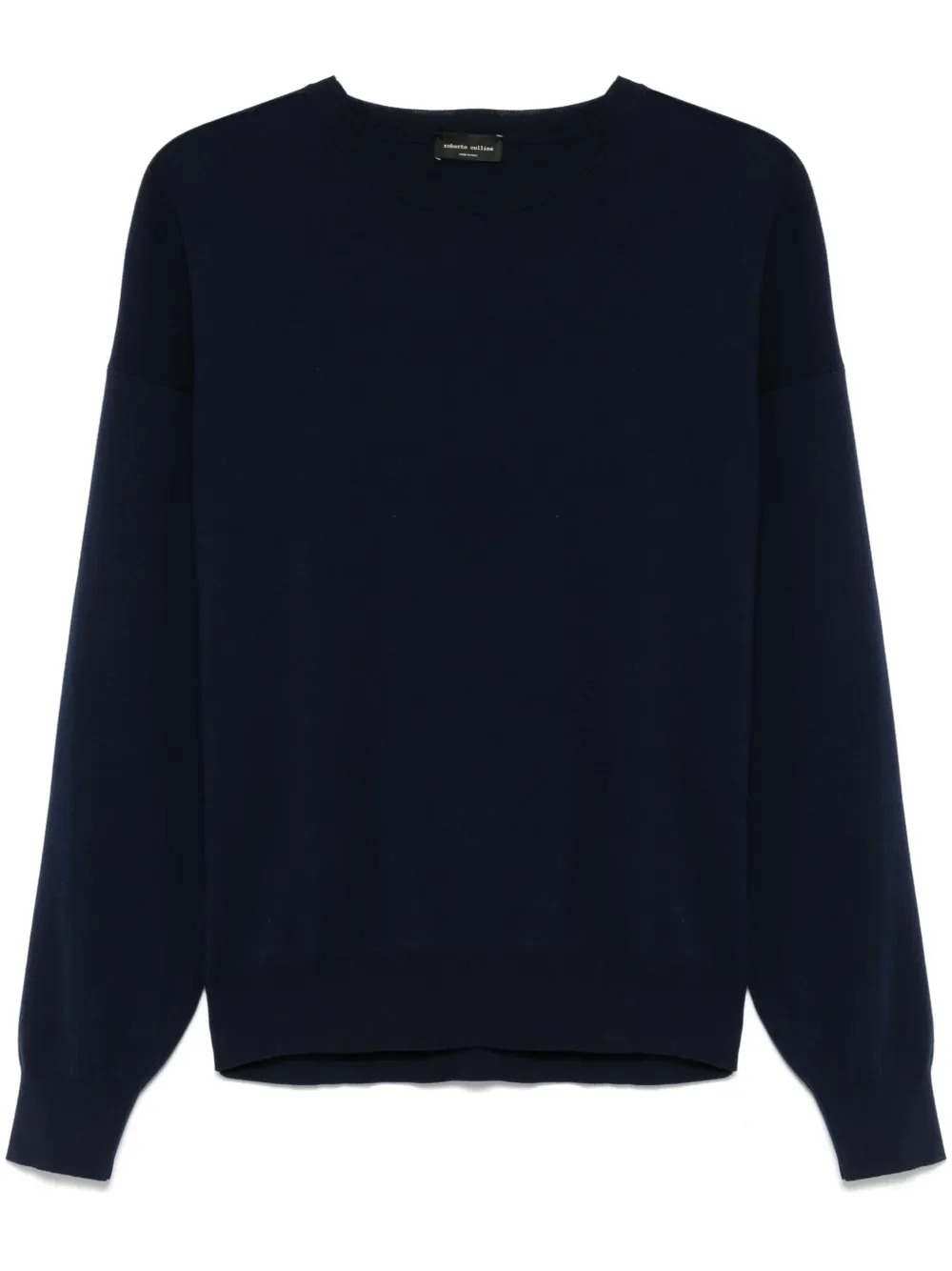 Roberto Collina haut en maille fine | bleu | Image 1