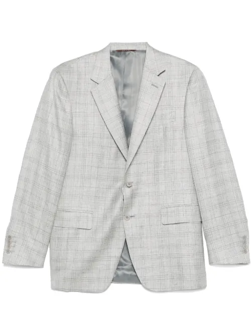 Canali blazer à carreaux - Gris - Canali - Modalova