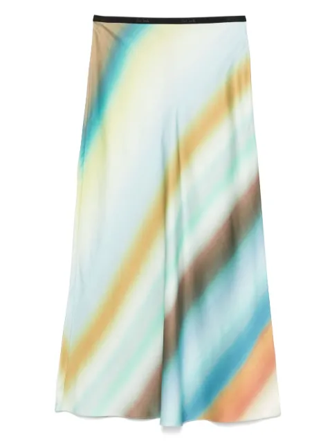 Paul Smith falda midi con efecto de acuarela