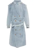 JUNTAE KIM Corset trench coat - Blue