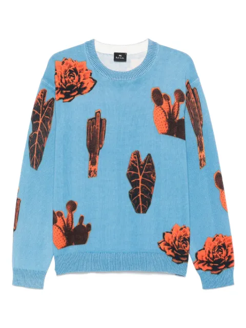 PS Paul Smith 'photographic cactus'-print cotton sweater