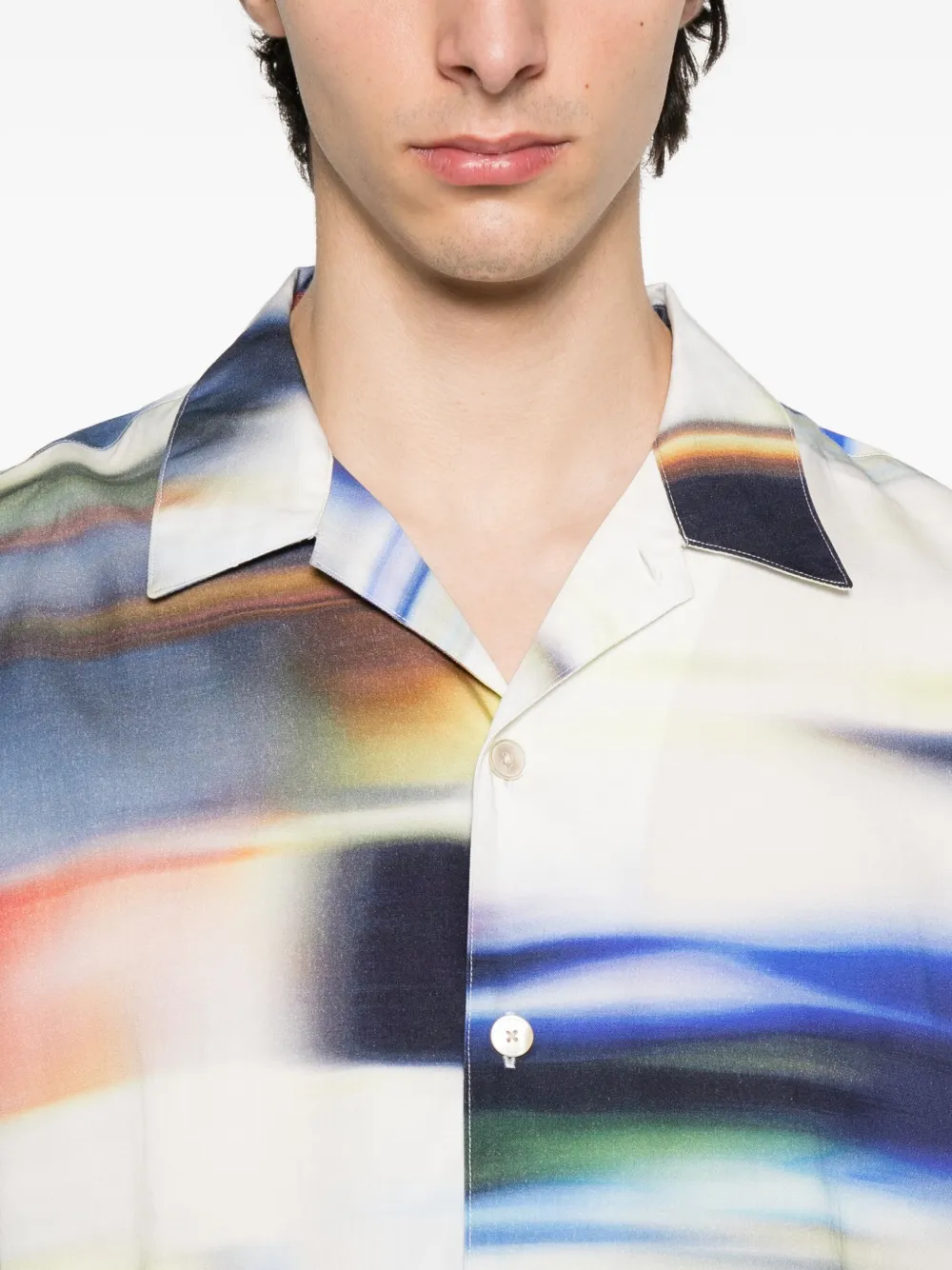 PS Paul Smith Overhemd met abstracte print Wit