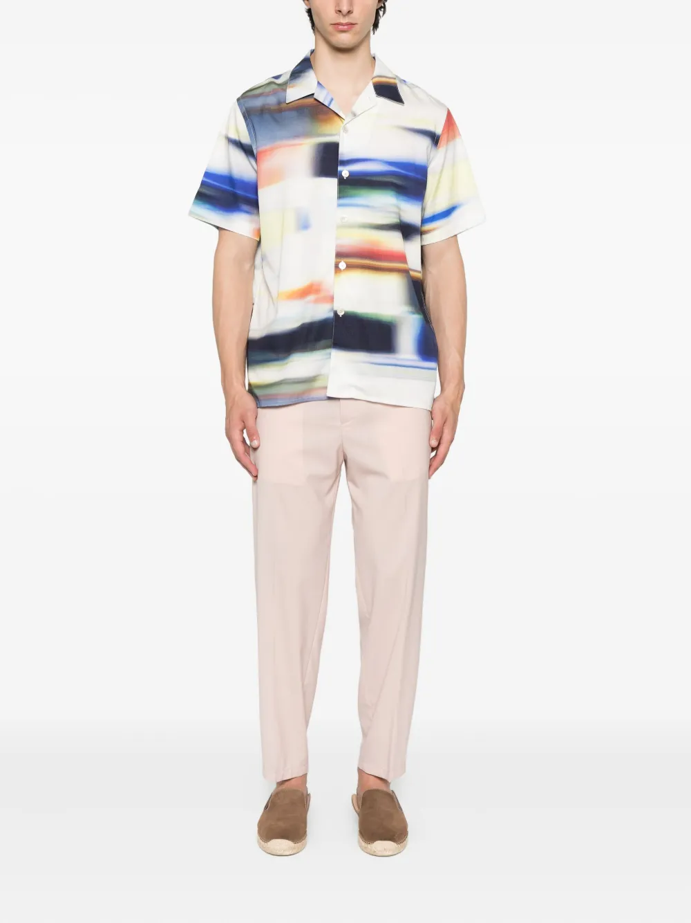 PS Paul Smith Overhemd met abstracte print - Wit