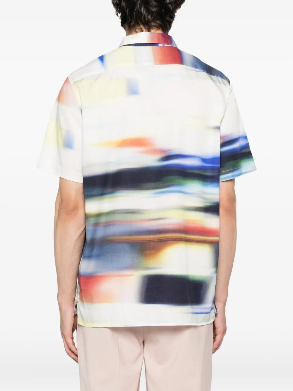 PS Paul Smith Overhemd met abstracte print Wit