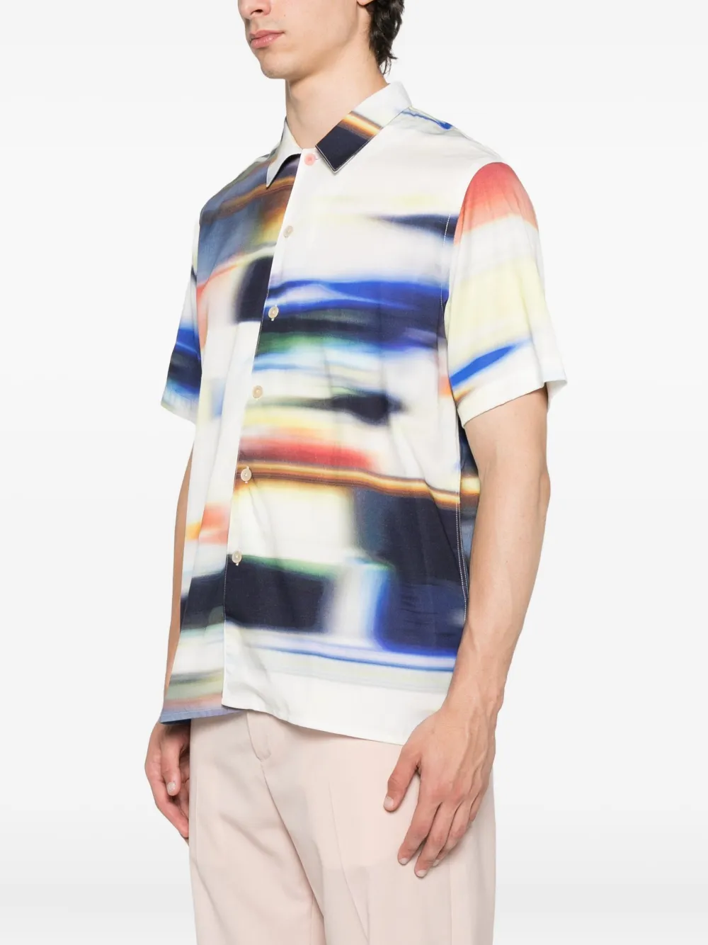 PS Paul Smith Overhemd met abstracte print Wit