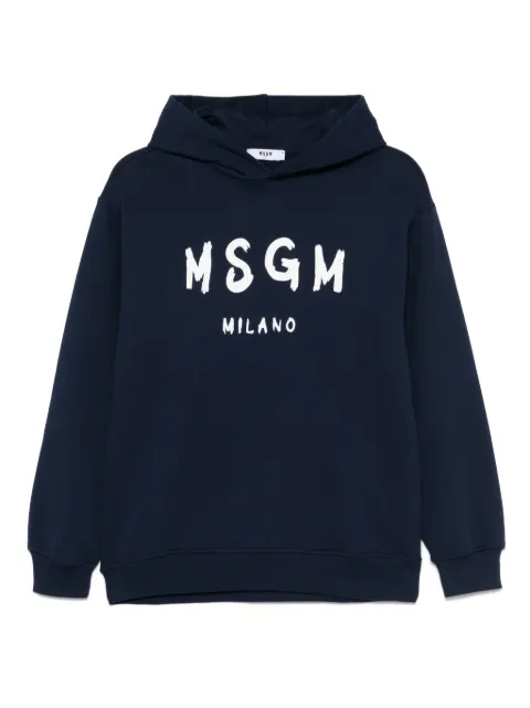 MSGM Kids logo-print hoodie
