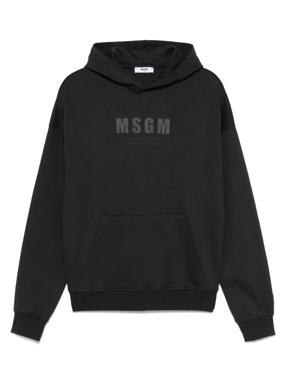 MSGM Kids Hoodie met logoprint Zwart