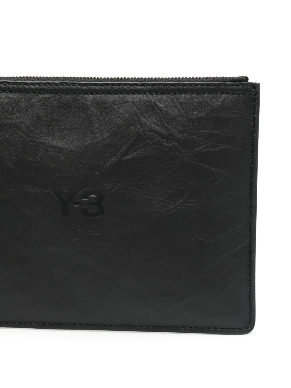 Y-3 LEATHER CLUTCH BAG