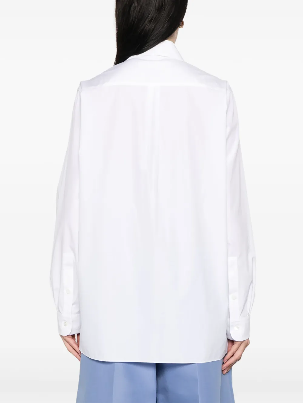 Marni Blouse van biologisch katoen met geborduurd logo Wit