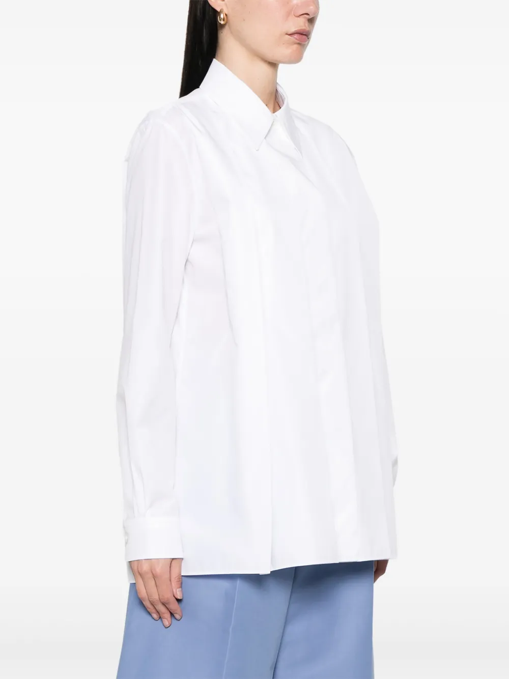Marni Blouse van biologisch katoen met geborduurd logo Wit