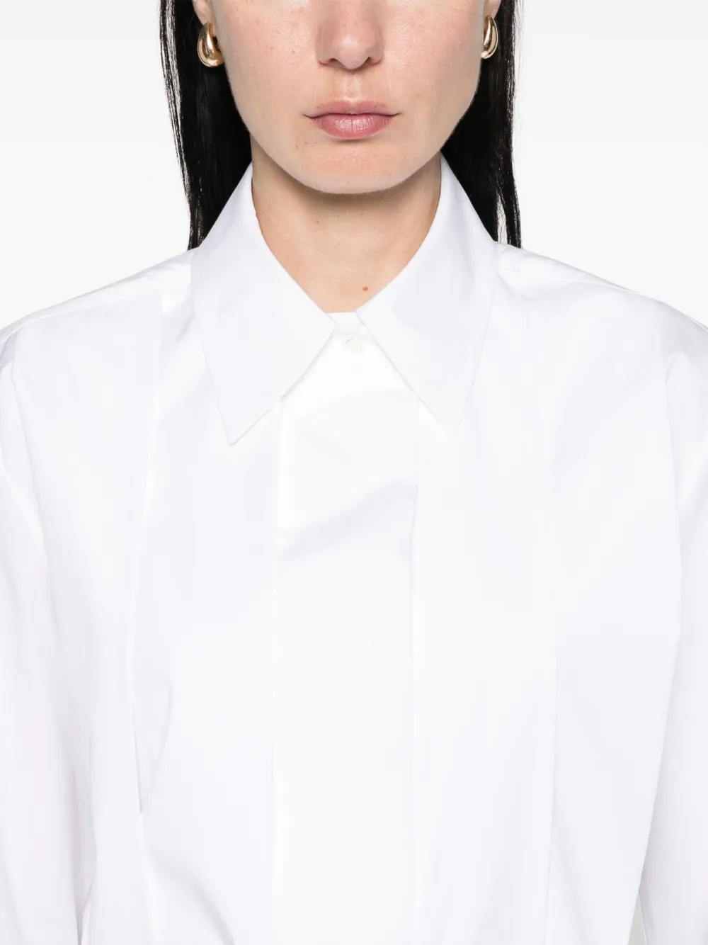 Marni Blouse van biologisch katoen met geborduurd logo Wit