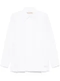 Marni organic-cotton logo-embroidered shirt - White