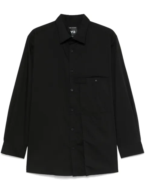Y-3 camisa plisada con bolsillo