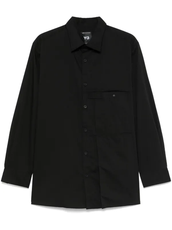 Y-3 プリーツポケット シャツ | ブラック | FARFETCH JP