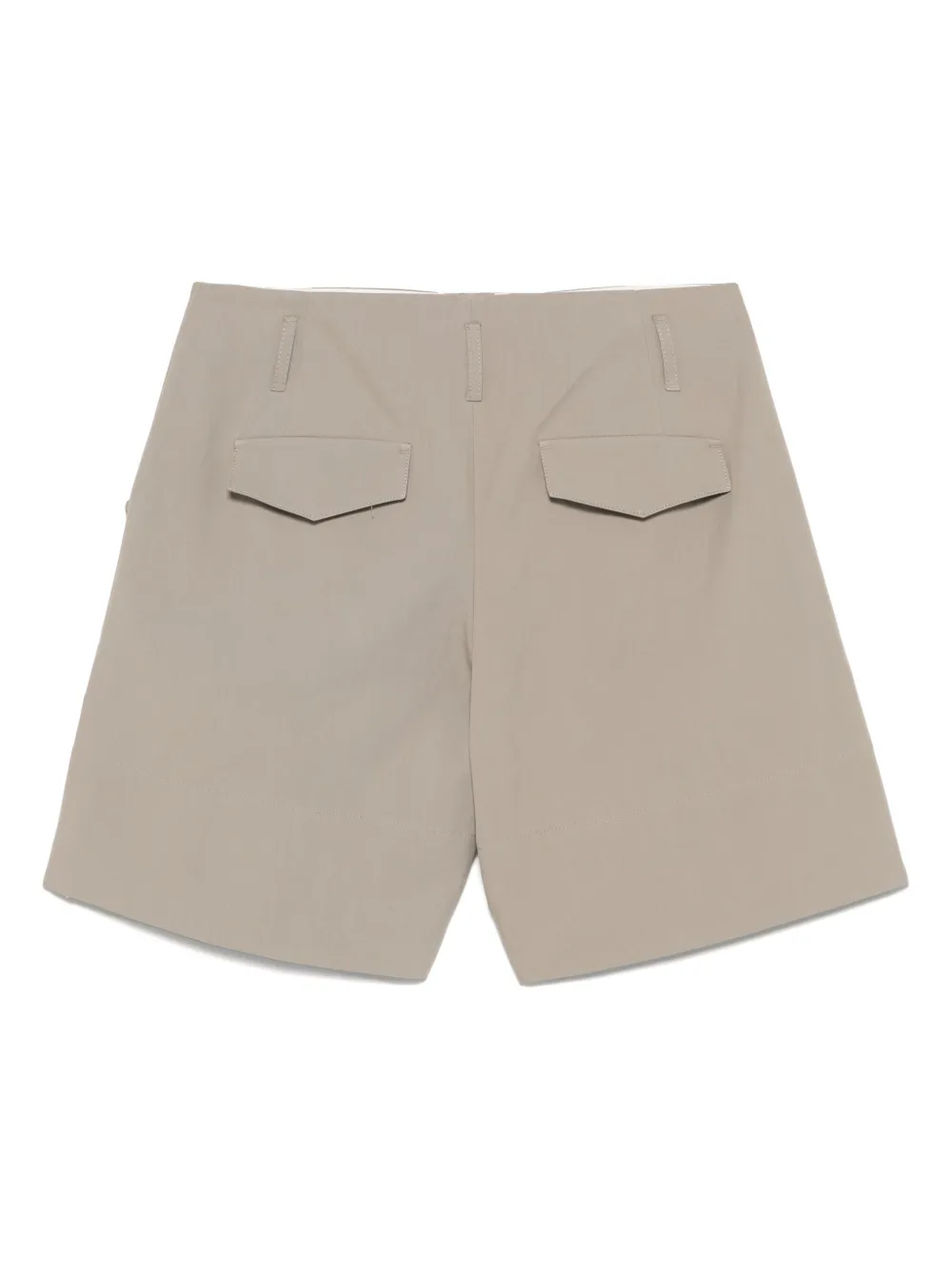 Low Classic Shorts met plooidetail - Groen