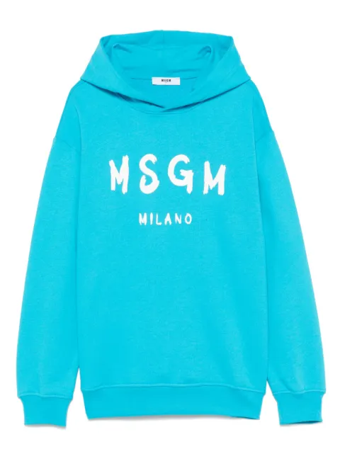 MSGM Kids logo-print hoodie