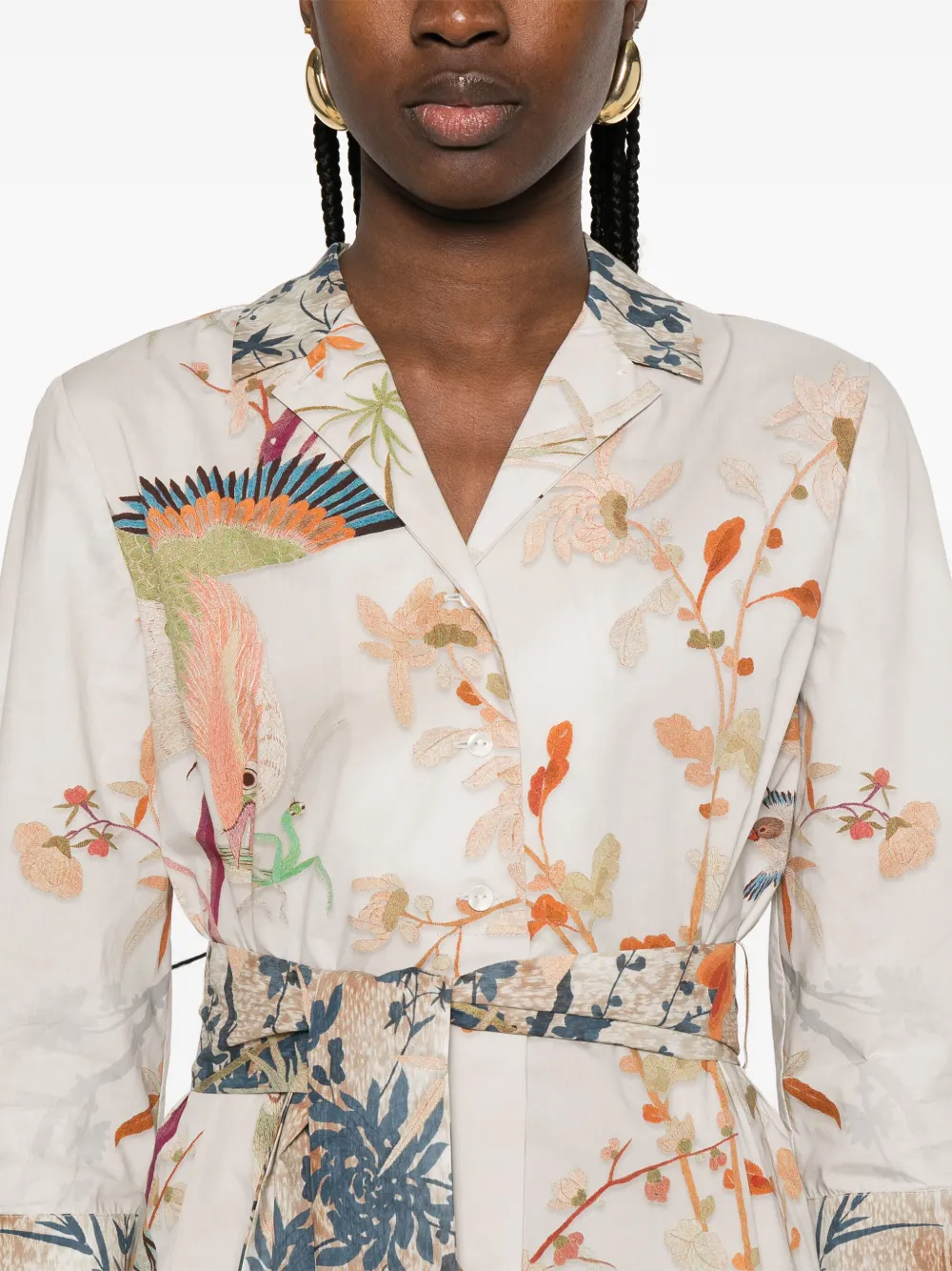 Pierre-Louis Mascia Maxi-jurk met print Beige