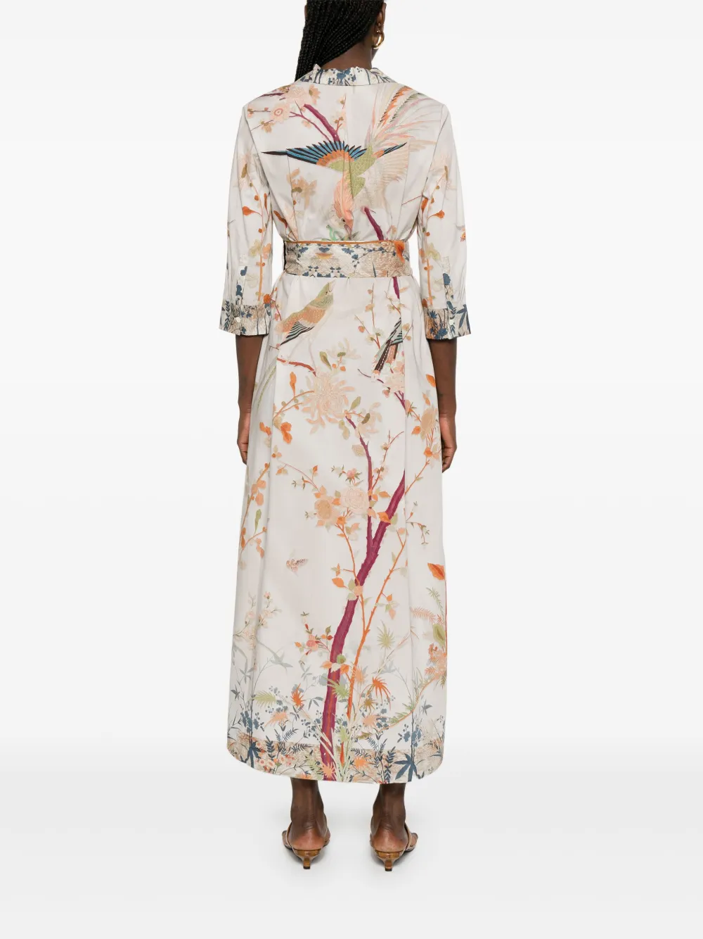 Pierre-Louis Mascia Maxi-jurk met print Beige