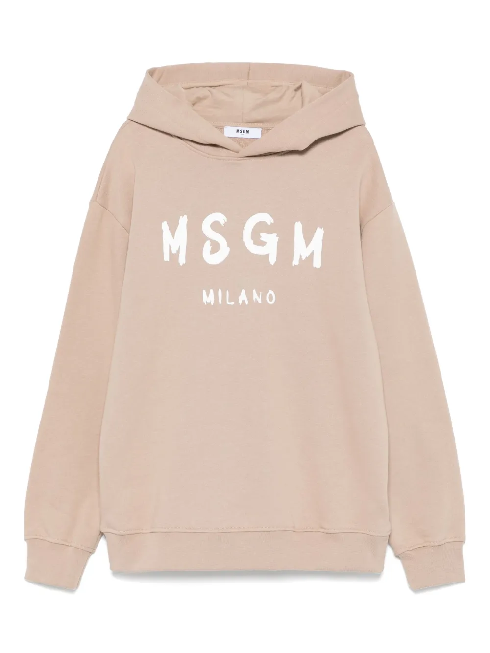 MSGM Kids Hoodie met logoprint Beige