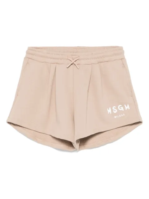 MSGM Kids shorts deportivos con logo estampado